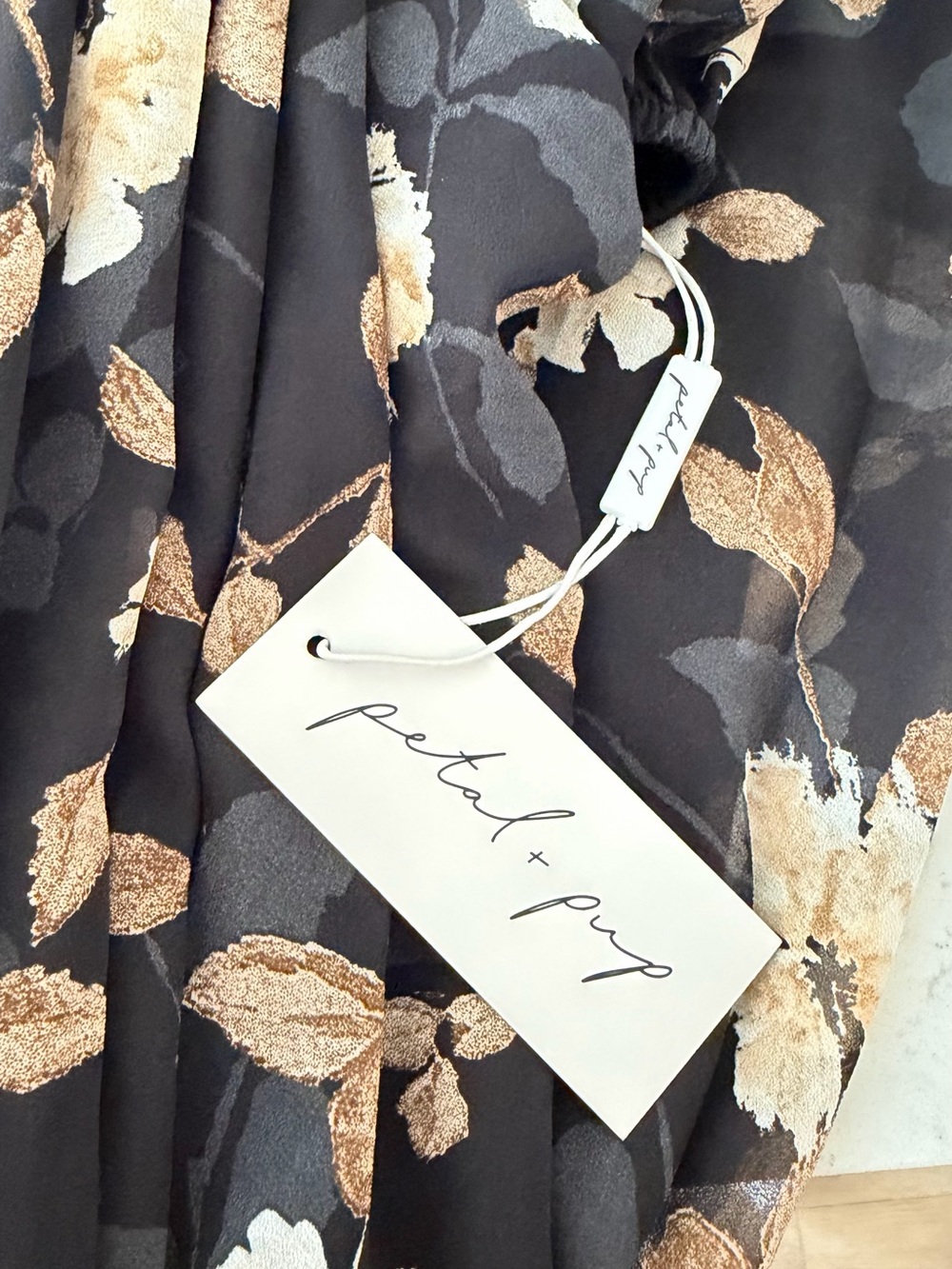 Petal & Pup Black Maxi Dress with White Floral Print - Picture 8 of 9